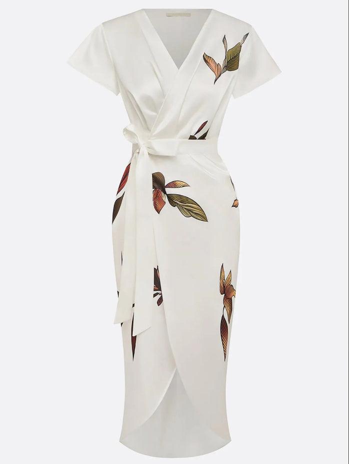 Amelia | Elegant Floral Wrap Dress