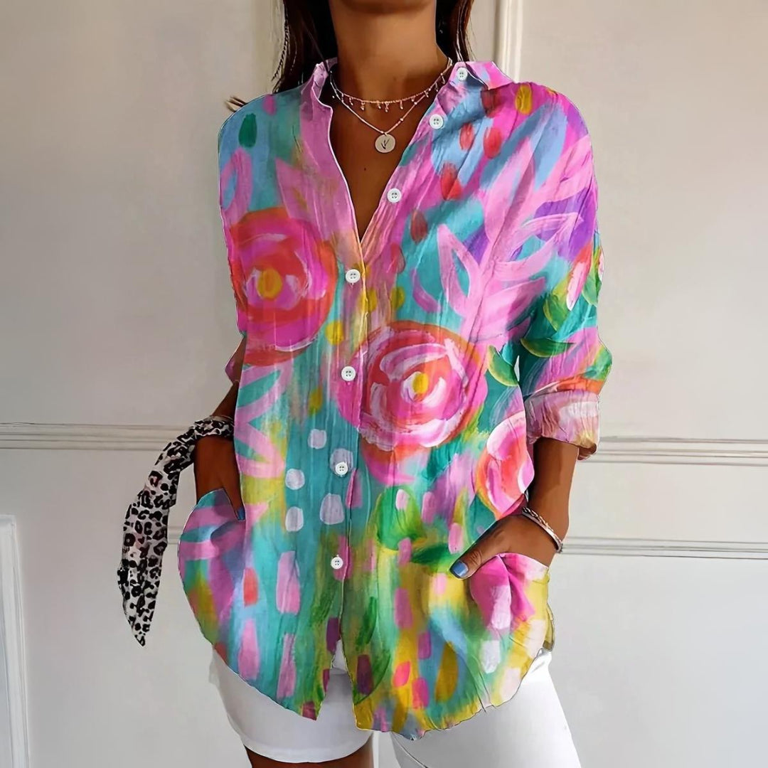 Roseanne™ Floral Breeze Button-Up Shirt