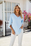 Jadzia™ Relaxed V-Neck Blouse