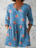 Lucia | Long Blouse with V-Neck