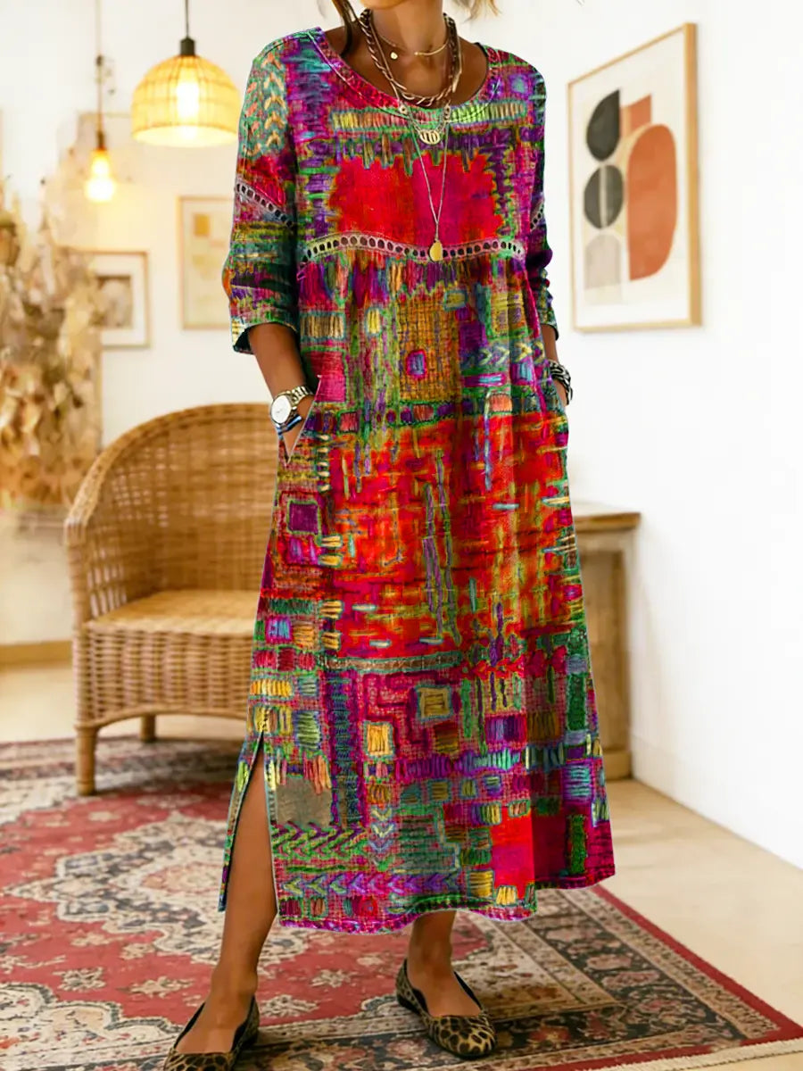 Eliana | Printed Midi Dress