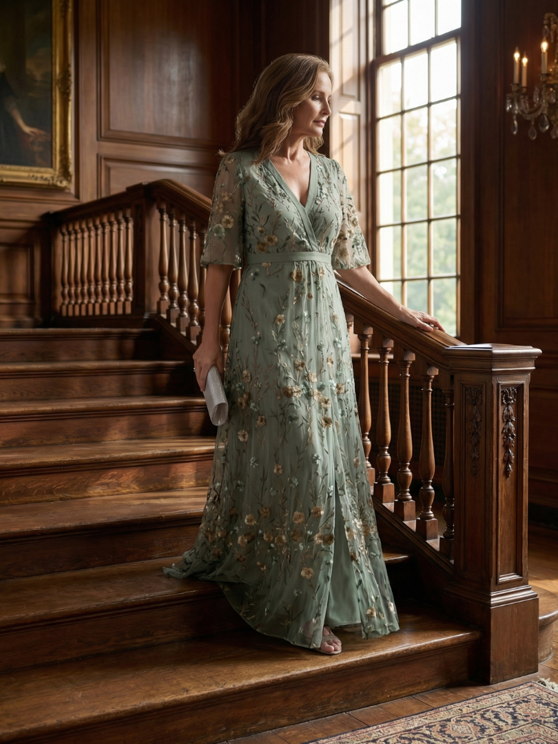 Gemma™ Floral V-Neck Flow Maxi Dress