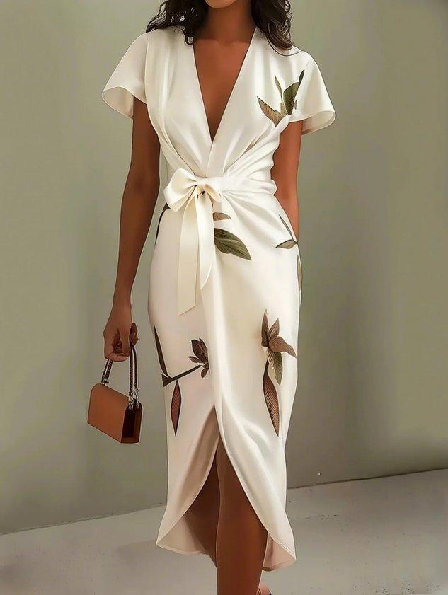 Amelia | Elegant Floral Wrap Dress