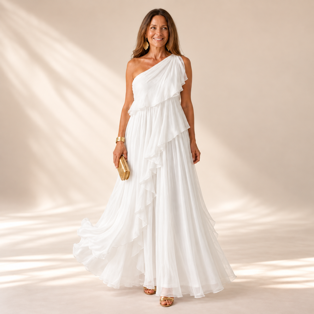 Talia | Cascading Ruffle Maxi Dress