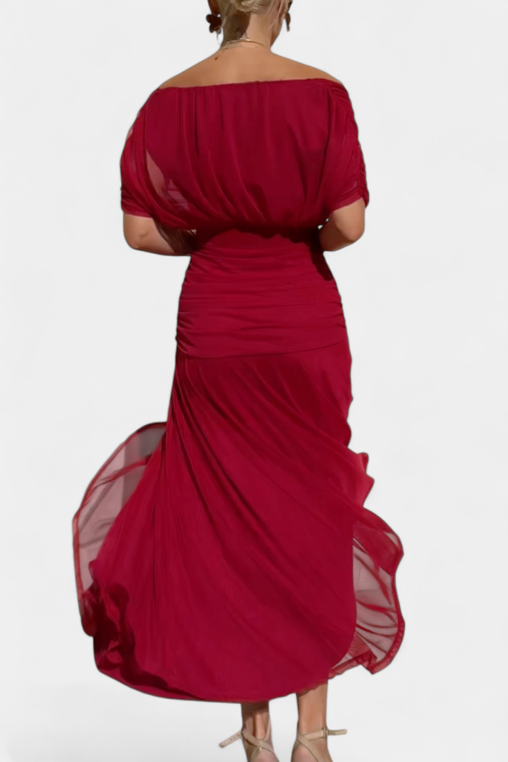 Freya - Flowing Floral V Neck Dress