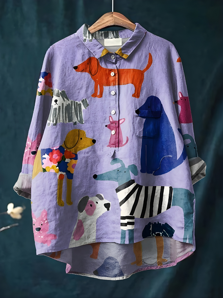 Violet™ - Colorful Pups Shirt