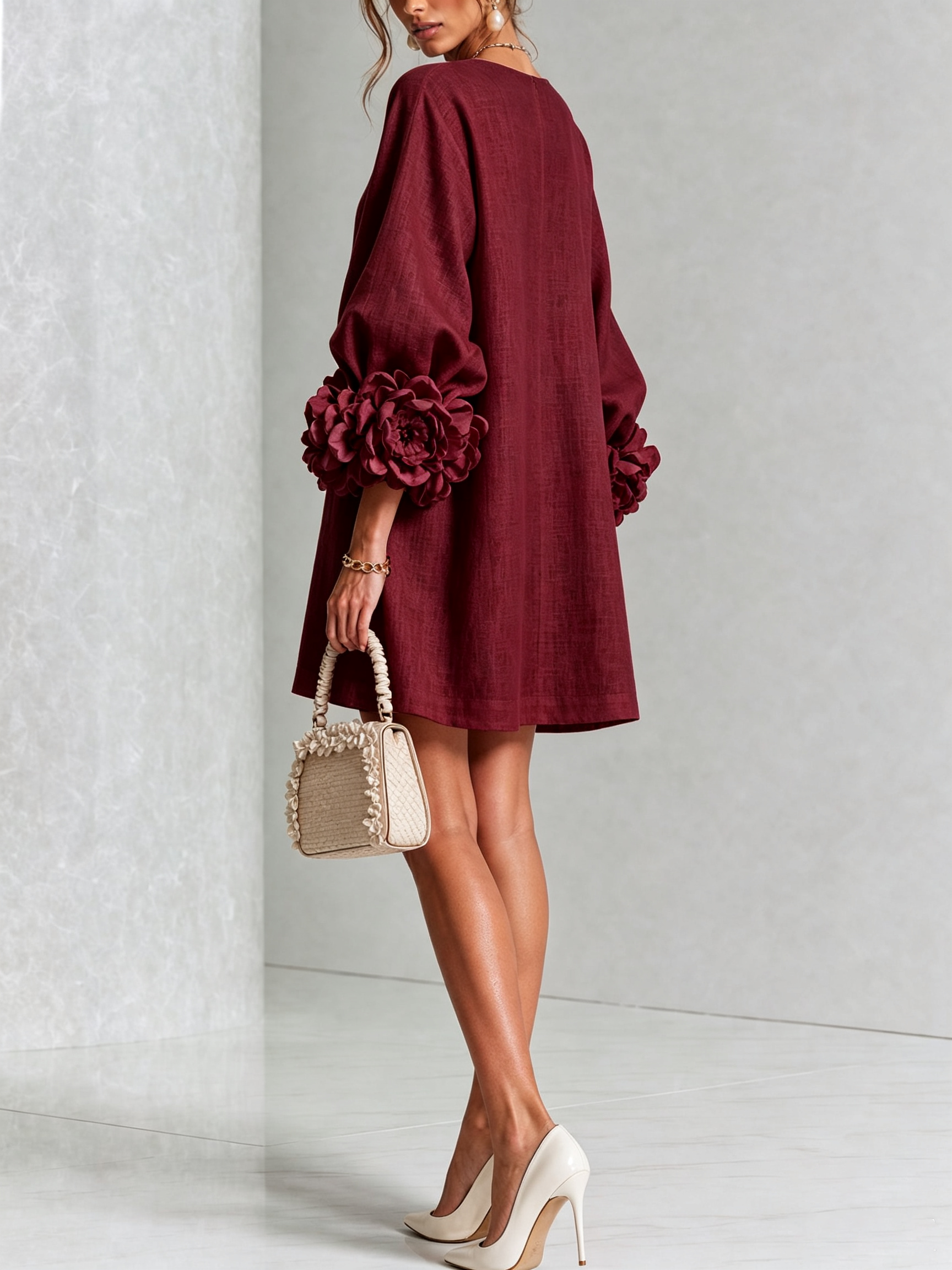 Julianna™ Elegant Button-Down Mini Dress