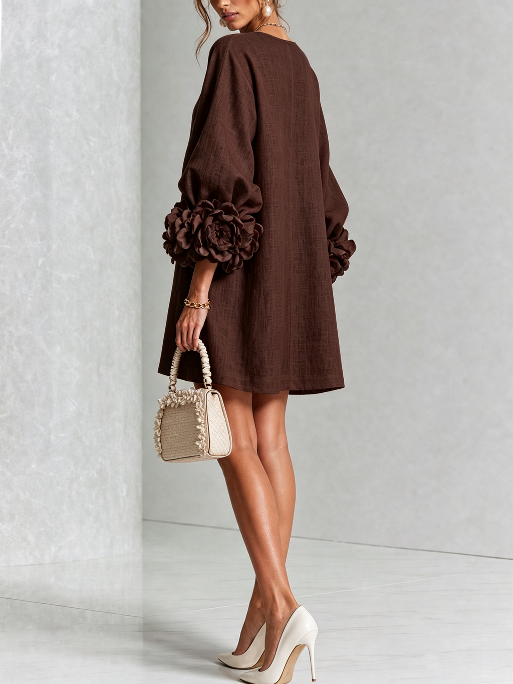 Julianna™ Elegant Button-Down Mini Dress