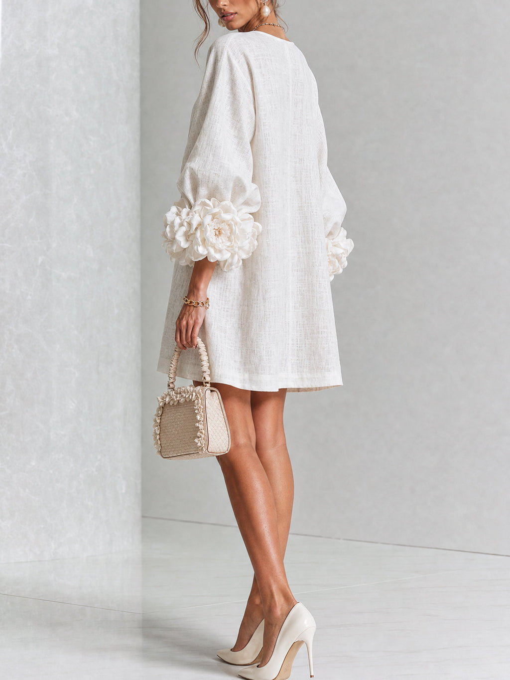 Julianna™ Elegant Button-Down Mini Dress