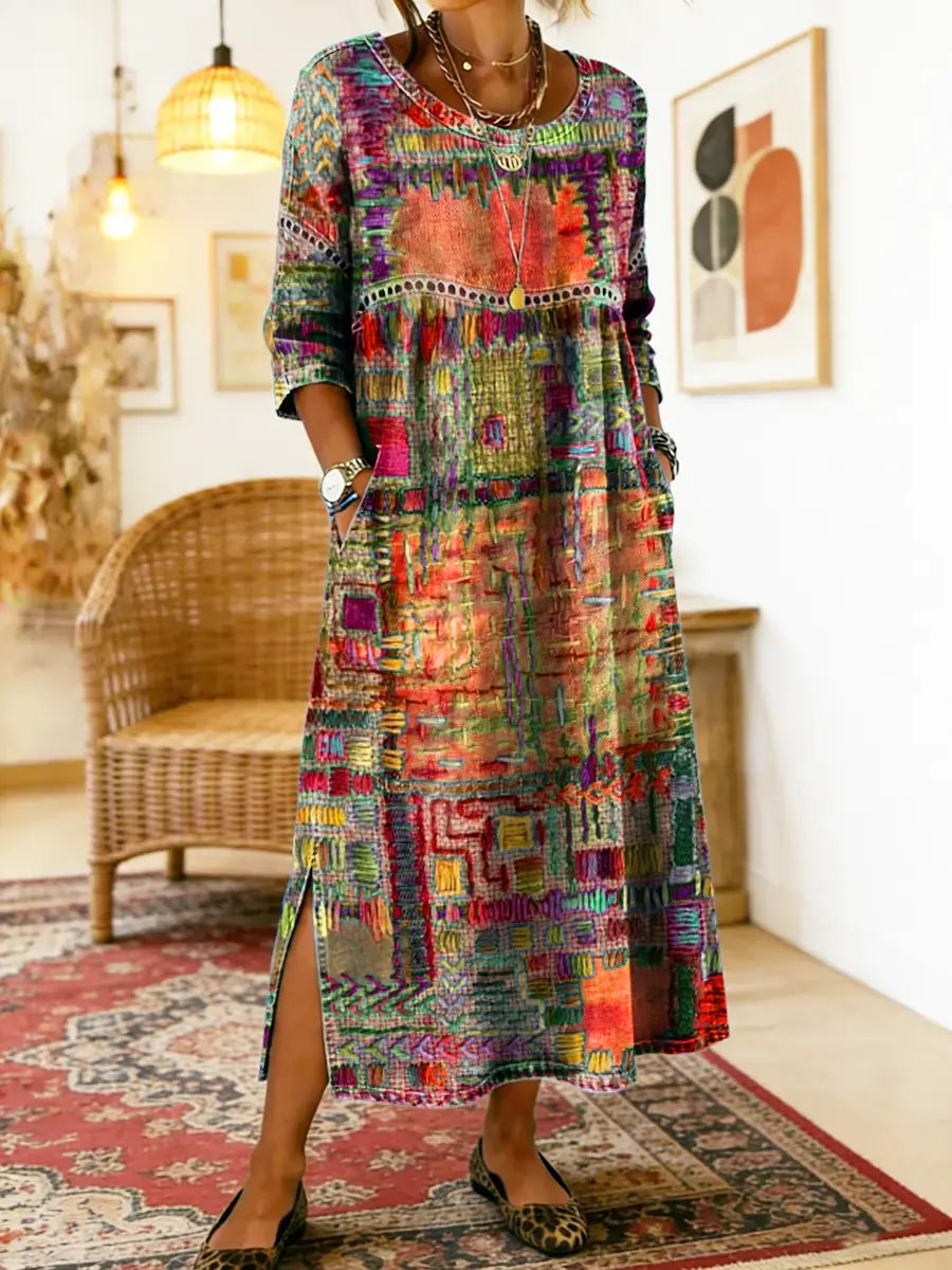 Eliana | Printed Midi Dress