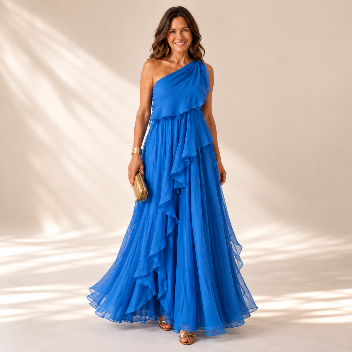 Talia | Cascading Ruffle Maxi Dress
