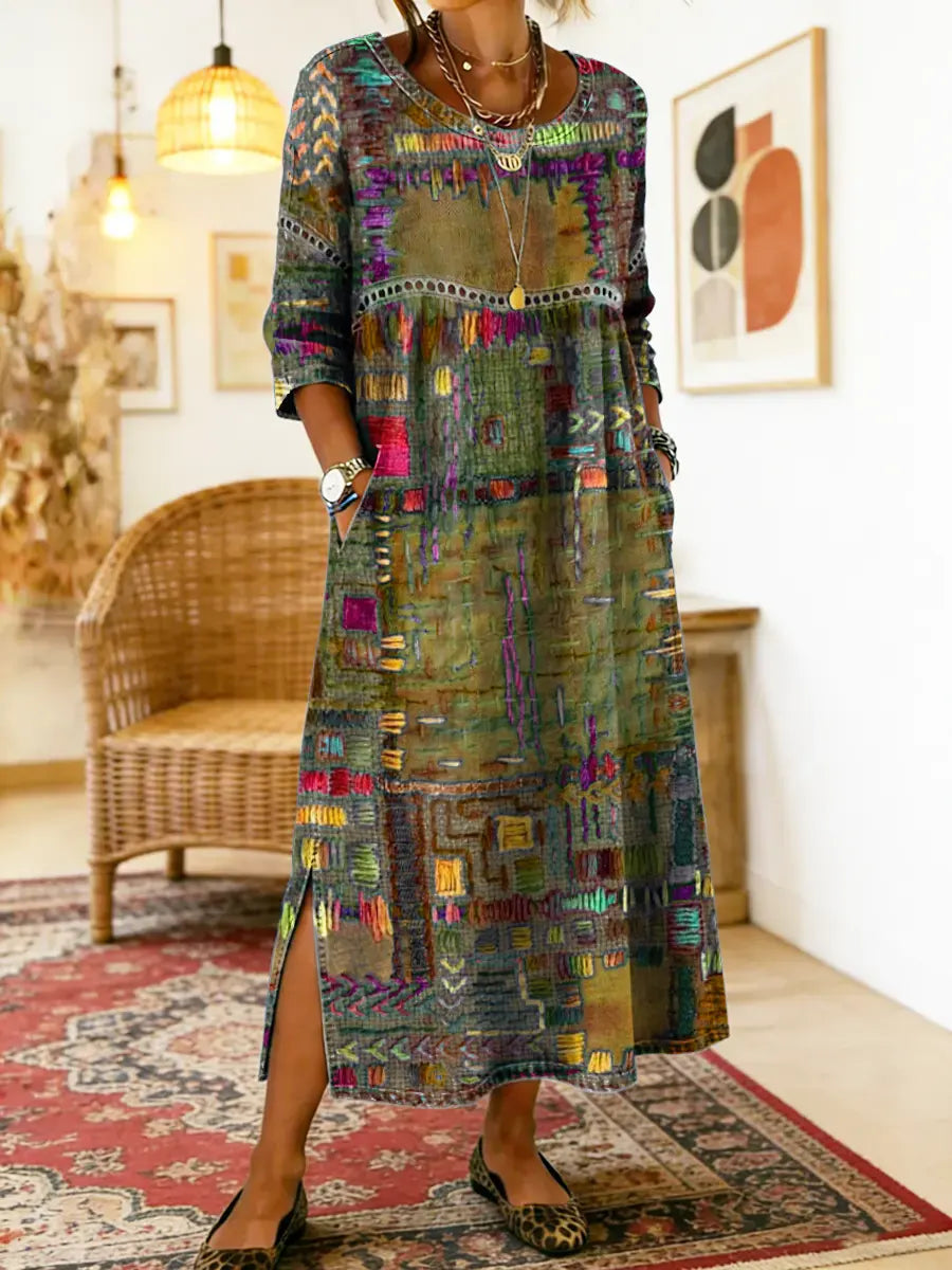 Eliana | Printed Midi Dress