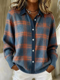 Haley Cozy Plaid Knit Cardigan