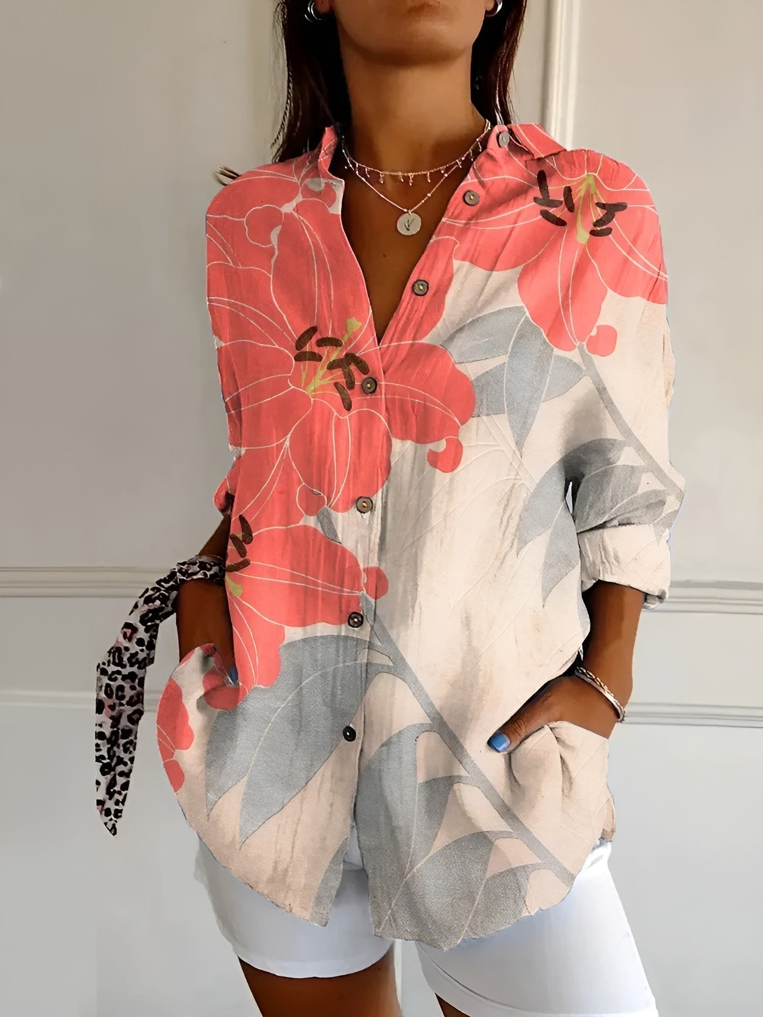Roseanne™ Floral Breeze Button-Up Shirt